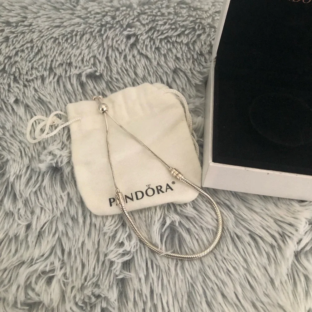 Pandora Moments Snake Chain Slider Bracelet - Picture 3 of 5